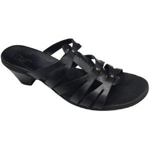 Clark's Bendables Comfort Sandal Black Leather 11